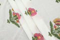 Floral Block Print Cotton Fabric: Hand-Stamped Indian Fabric