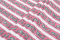 Hand Block Printed Cotton Fabric: Red & Pink Floral Mughal Print