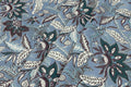 Mughal Floral Print Cotton Fabric: Hand Block-Printed Indian Fabric
