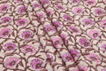 Mughal Floral Print Cotton Fabric: Indian Hand Block Print
