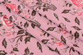 Pink Floral Blockprint Cotton Fabric: Handstamped Indian Fabric