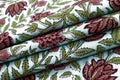 Pink Floral Block Print Cotton Fabric: Hand Stamped Indian Fabric