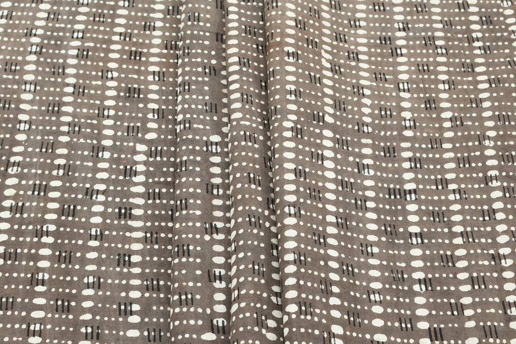 Mughal Print Cotton Fabric: Indian Hand Block Print, 44" Wide