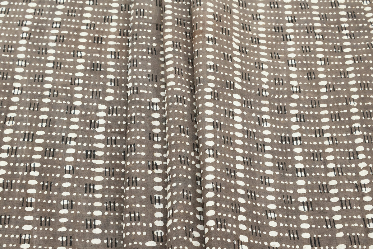 Mughal Print Cotton Fabric: Indian Hand Block Print, 44" Wide