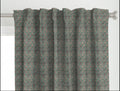 Handblock Printed Cotton Curtain | Sage Green Floral Window & Door Curtains for Home Decor