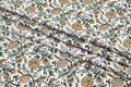 Yellow Cotton Traditional Floral Hand Block Print Unstiched Material For Men's Kurta Shirts & Women's Kurti and Other Dress Material
