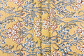 Floral Blockprint Cotton Fabric: Yellow & Red Handstamped Fabric By The Yard