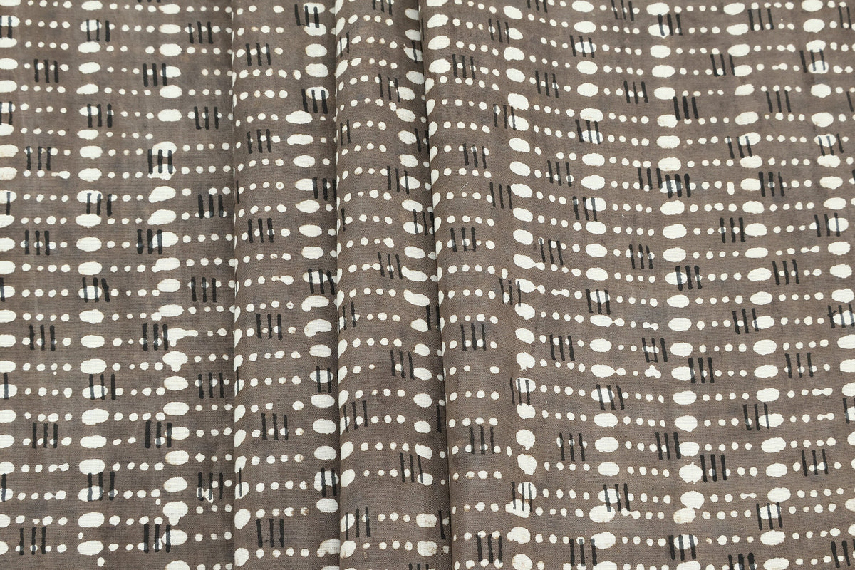 Mughal Print Cotton Fabric: Indian Hand Block Print, 44" Wide
