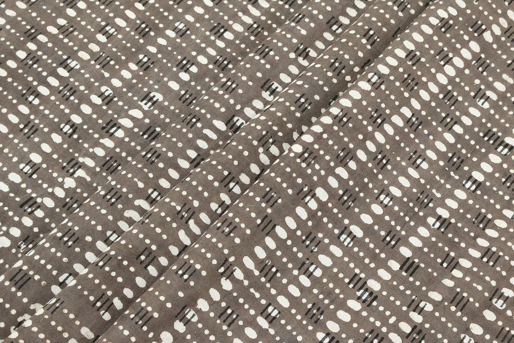 Mughal Print Cotton Fabric: Indian Hand Block Print, 44" Wide