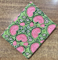 Pink Floral Block Print Cotton Fabric: Handstamped Indian Fabric