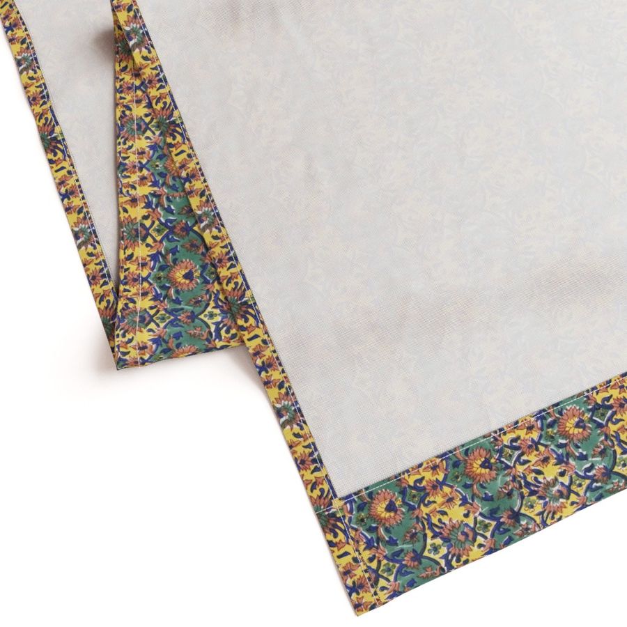 Green and Yellow Colour Hand Block Print Curtain & Drapes, Pure Cotton Fabric