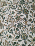 Mughal Print Cotton Fabric: Hand-Stamped Floral Dress Fabric