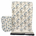 Hand-Block Printed Pure Cotton Quilt – Reversible Artisan Bedding | Lightweight Indian Cotton Jaipuri Razai | Hand-Quilted & Eco-Friendly