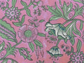 Mughal Floral Print Cotton Fabric: Hand Block Printed Indian Fabric