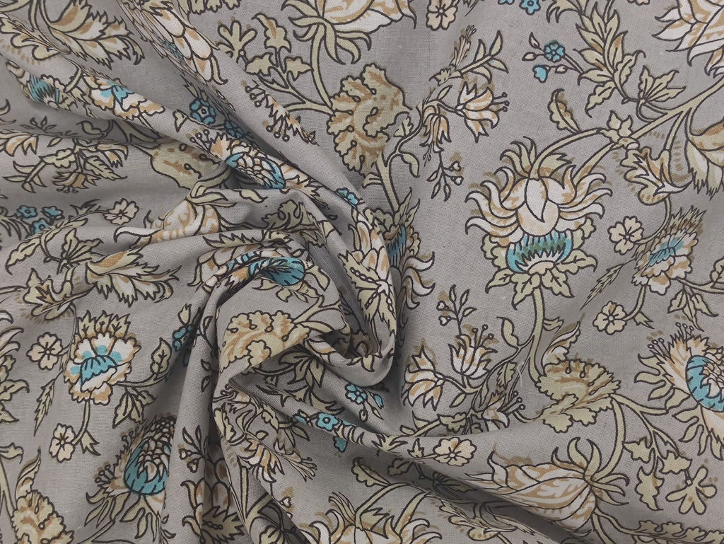 Purple Colour Handmade Block Print Cotton Fabric by the Yard | Eco-Friendly & Breathable