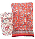 Hand-Block Printed Pure Cotton Quilt – Reversible Artisan Bedding | Lightweight Indian Cotton Jaipuri Razai | Hand-Quilted & Eco-Friendly