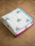 Hand-Block Printed Cotton Baby Quilt | Soft & Breathable Heirloom Quilt
