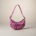 Exquisite Hand-Blocked Cotton Shoulder Pink Colour Bag – Premium Leather Lined Accessory