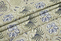 Floral Block Print Cotton Fabric: Handstamped Indian Fabric