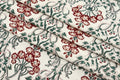 Indian Cotton Fabric: Floral Wood Block Print, Hand Stamped