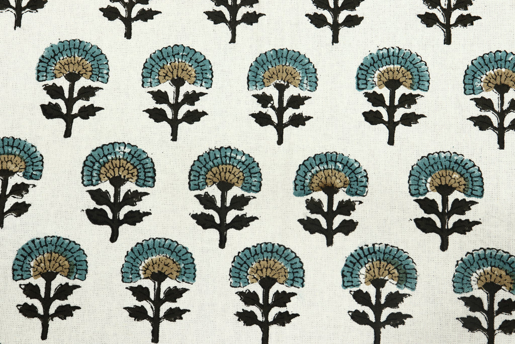 Mughal Print Cotton Fabric By The Yard: Indian Block Print