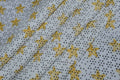 Yellow Polka Dot Block Print Linen Fabric: Indian Cotton By The Yard