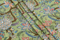 Green colour Pure Cotton Block Print Fabric by the Yard, fabric by the meter, Indian Wood Block, Handstamped