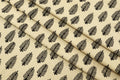 Beige and Black colour Pure cotton Indian block print fabric by the yard, Fabric sample, Indian wood block, Fabric by the meter