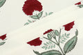 Mughal Print Cotton Fabric: Red Floral Indian Block Print