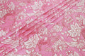 Pink Floral Block Print Cotton Fabric: Hand Stamped Indian Fabric