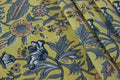 Mughal Floral Print Cotton Fabric: Indian Hand Block Print