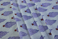 Mughal Print Cotton Fabric: Purple Floral Blockprint, Indian Sewing Fabric