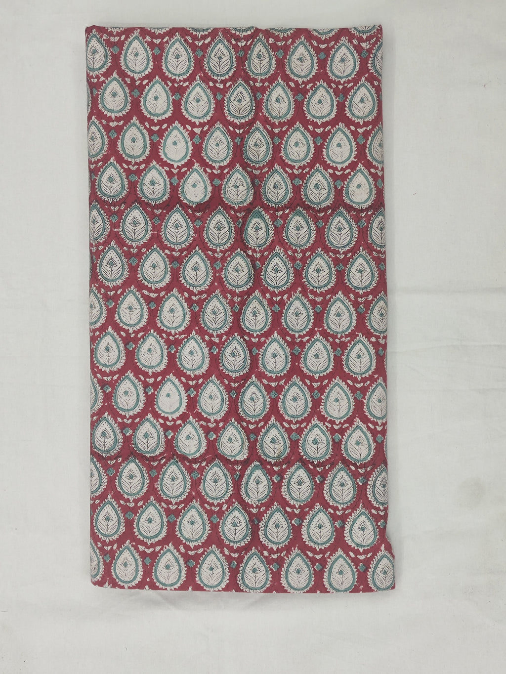 Block Print Cotton Fabric: Indian Mughal Floral Fabric by the Yard