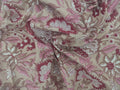 Mughal Print Cotton Fabric: Indian Hand Block Floral Fabric by the Yard