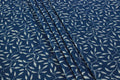 Blue Floral Blockprint Cotton Fabric: Handstamped Indian Fabric