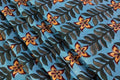 Blue and Yellow colour Pure Cotton Block Print Fabric by the Yard, fabric by the meter, Indian Wood Block, Handstamped