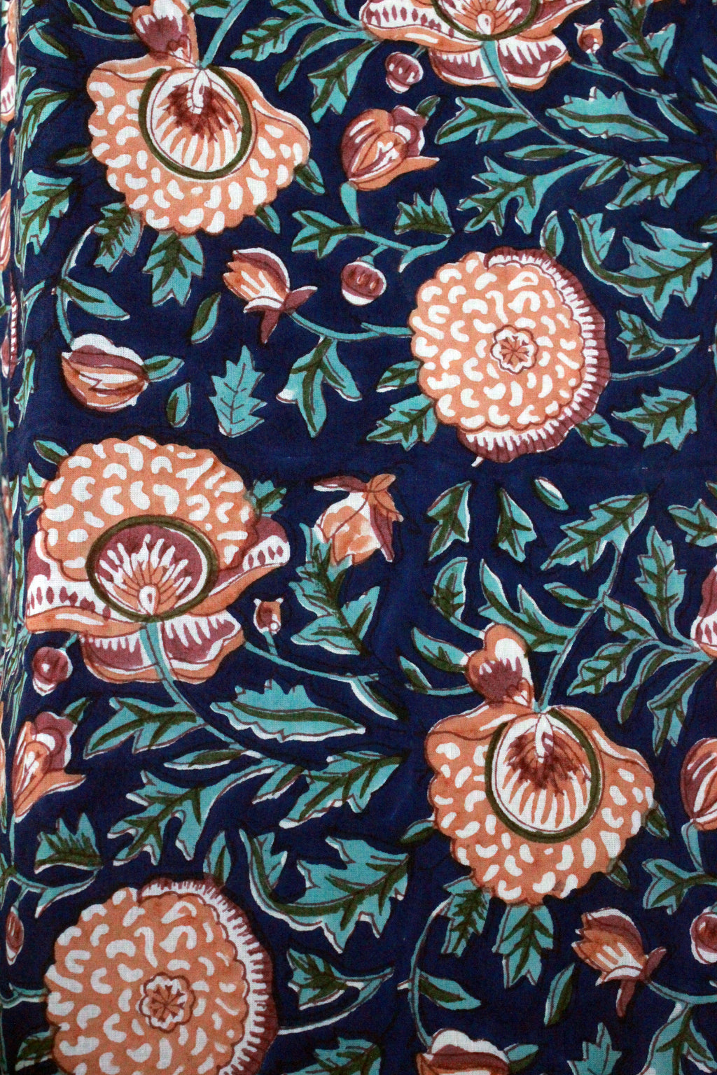 Hand Block Print Cotton Fabric: Indian Floral Sewing Material