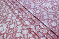 Mughal Block Print Cotton Fabric: Pink Floral Dress Material