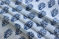 Hand Block Print Cotton Fabric: Indian Floral Fabric By The Yard