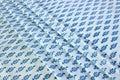 Blue Floral Hand Block Print Cotton Fabric - Indian Mughal Design