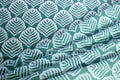Green Floral Hand Block Print Cotton Fabric: Indian Mughal Style
