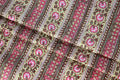 Floral Cotton Fabric: Yellow & Pink Hand Block Print Indian Fabric