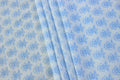 Blue Floral Hand Block Print Cotton Fabric - Indian Mughal Design