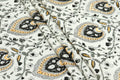 Black and White colour Pure Cotton Block Print Fabric by the Yard, fabric by the meter, Indian Wood Block, Handstamped
