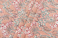 Orange and Red colour Pure Cotton Block Print Fabric by the Yard, fabric by the meter, Indian Wood Block, Handstamped