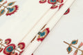 Mughal Floral Print Cotton Fabric: Hand Block Printed Indian Fabric