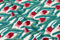 Green and Red colour Pure Cotton Block Print Fabric by the Yard, fabric by the meter, Indian Wood Block, Handstamped