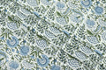 Indian Cotton Fabric: Hand Block Print Floral, 1 Yard