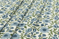 Blue and White colour Pure Cotton Block Print Fabric by the Yard, fabric by the meter, Indian Wood Block, Handstamped