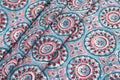 Mughal Print Cotton Fabric By The Yard: Hand Block Indian Fabric